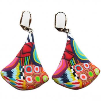 Handcrafted Multicolored Earrings 'Colombine & Arlequin'
