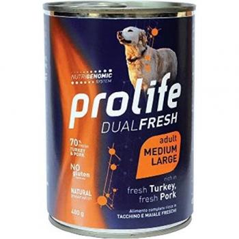 Prolife Dual Fresh Adult Medium/Large Tacchino e Maiale 400g