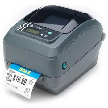 Zebra GX420t Drucker für Barcodes – 203 DPI, RS232/USB – Grau