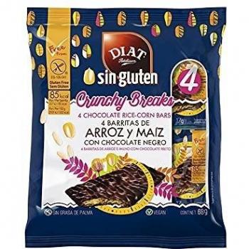 BARRITAS DE ARROZ Y MAÍZ CON CHOCOLATE NEGRO SIN GLUTEN 68 GR