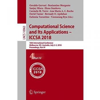 Computational Science and Its Applications ICCSA 2018