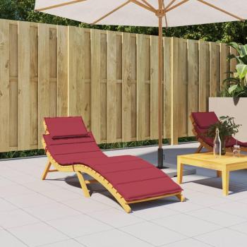 VidaXL Sun Lounger Cushion (Wine Red) – 73.2 × 22.8 × 1.2