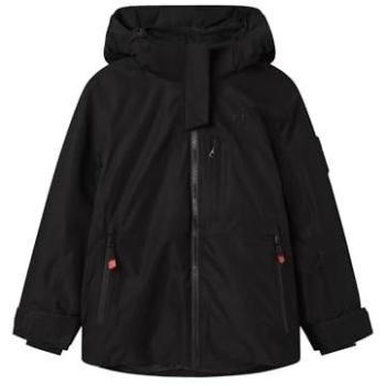 NKNSLOPE10 Skijacke Kids – Größe 122, Schwarz – Regular Fit – Recco-Reflektor + Windstopper‑Bündchen