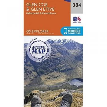Glen Coe & Glen Etive Map | Weatherproof | Ballaculish & Kinlochleven | Ordnance Survey | OS Explorer