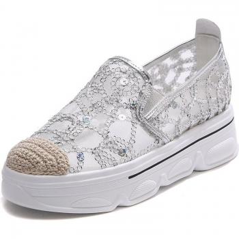 Fitness Schoenen Dames Goud Zilver Antislip
