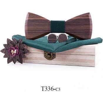 Conjunto Corbata y Pañuelo Lazo Gris