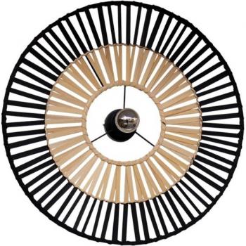 Silikou Decorative Ceiling Light with Black Bamboo Finish and E27 Base (Max 40V)