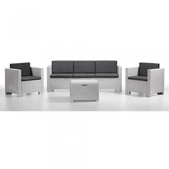 Set Giardino Bica Nebraska 9068.5 Bianco 120x70x70 cm