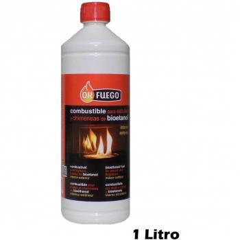 BIOETANOL 1L. Combustible para estufas y chimeneas interior-exterior OK FUEGO
