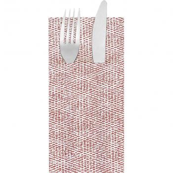 Tovagliolo portaposate 10x20 cm Keiko bianco/marrone 50 pz