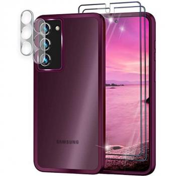 Hülle für Samsung Galaxy S23 Plus 2x Kameraglas 2x Displayschutz Halb-Klar Matt