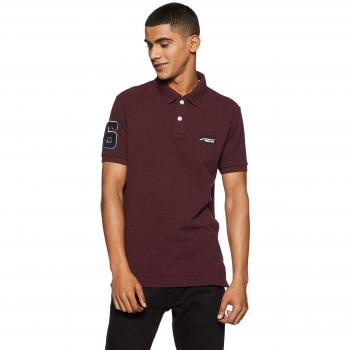 Polo Superdry Classique S/s, Homme, Rouge (Boston Burgundy Marl Ui9), 2XL