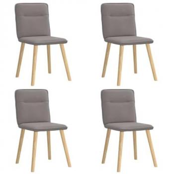 VidaXL 4 Esszimmerstühle Taupe Stoff