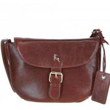 Women's Ashwood Violet Leather Crossbody Purse – Light Brown