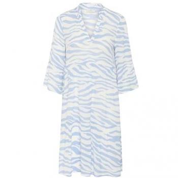 Kaffe Women's Amber 3/4 Sleeve Midi Dress, Blue – Size 16