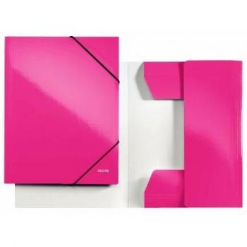 10 x Leitz Eckspanner Wow A4 PP kaschierter Karton 300g/qm pink metall