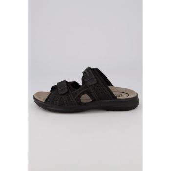 Men's Plus Size Black Leather Mules by Jomos