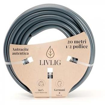 LIVLIG Gartenschlauch 1/2 Zoll – Anthrazit, 60 % recyceltes PVC, 50 m