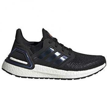 Scarpe Running Adidas Ultraboost 20 J Unisex per Bambini – Black Core, Boost Blue Violet, metallo e bianco (EU 35.5)