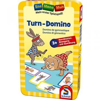 Bunte Metalldose: Ene Mene & Turn‑Domino