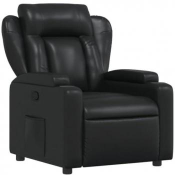 Fauteuil Inclinable Noir Similicuir Relaxant