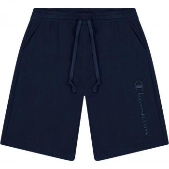 Champion Herren Long Bermuda Shorts mit Logo, Marineblau, Größe S
