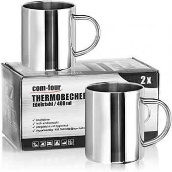 Ensemble de tasses à café en acier inoxydable COM-FOUR®