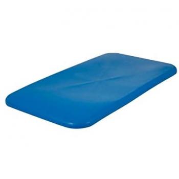 Couvercle de conteneur rectangulaire, 450 l, bleu