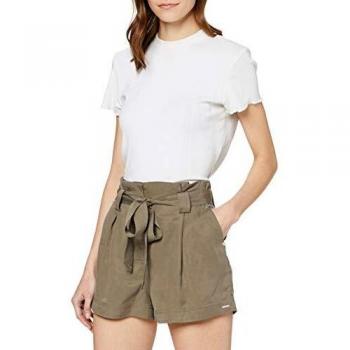 Pantalones Cortos de Mujer Superdry, Modelo Desert Paper Bag, Marrón