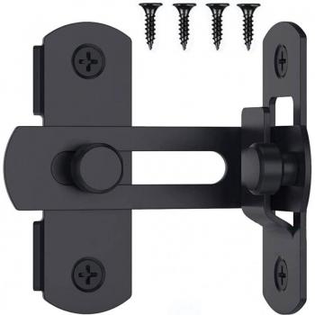 Black CYS 90° Folding Door Lock Bolt