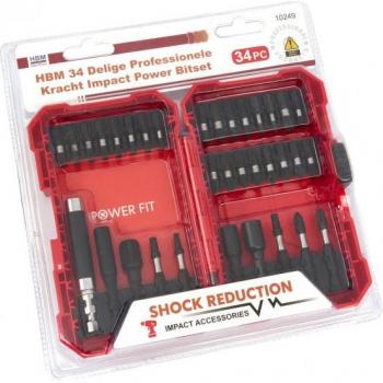 HBM 34 pièces Kit de bits à impact professionnel