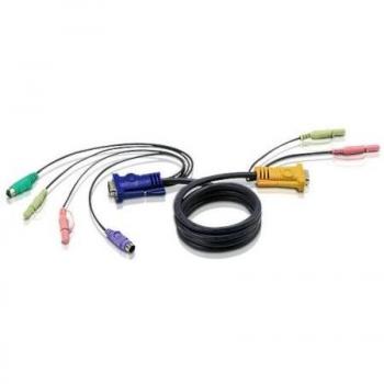ATEN 2L-5302P Cable KVM 1,8 m Negro