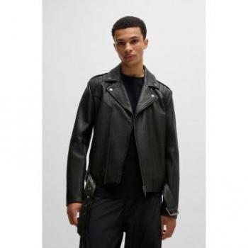 HUGO Lederjacke mit Innenfutter