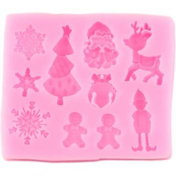 Silicone Christmas Mold for Cake Decoration