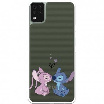 Funda LG K42 oficial Disney Angel & Stitch Beso