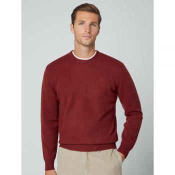 Jersey de cuello redondo para hombre Hackett en burdeos