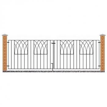 Abbey Modern Twin Gate 2755mm × 812mm Galvanised/Black Finish