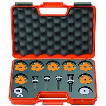 Ensemble de 7 fraises à disque Z3 HW avec 4 mandrins et une broche de 8 mm pour le fraisage de rainures