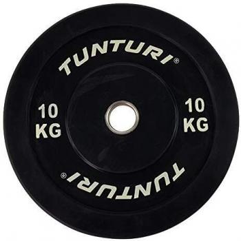 Tunturi Solid Steel Dumbbell Plate, Black, 10 kg