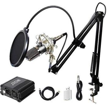 Pacchetto Tonor BM‑700: Microfono, Stand NW‑35, Cavo XLR‑3.5mm