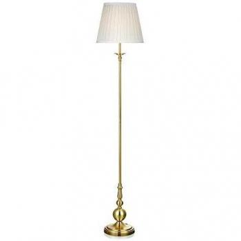 Stehlampe Imperia Messing, E27, Stoffschirm – Markslojd