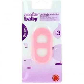 Acofarbaby, mordedor de caucho en color rosa, 1 unidad