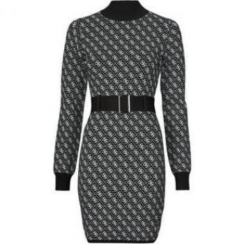 Vestido Curto Guess Lise 4G LS com Cinto para o Dia a Dia