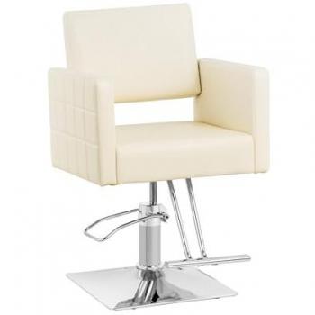 Chaise de salon Ribbleton avec repose-pieds crème