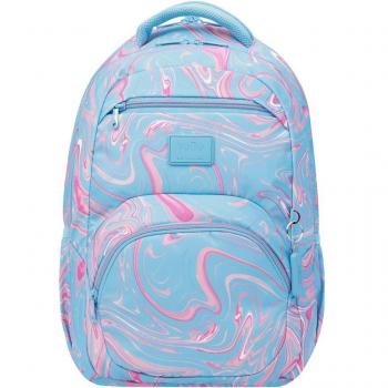 Mochila eco-friendly estampado verde y rosa