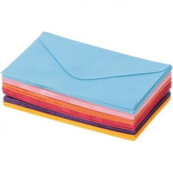 Mini Sobres de Papel en Blanco, 50 Uds., 7 Colores