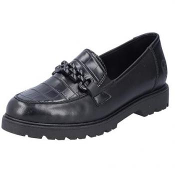 Mocassins en Cuir Croc Rieker Noir