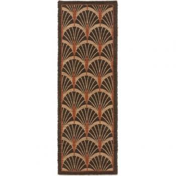 Benuta Handgefertigter Braun‑Orange Teppich – 2 m × 0,7 m