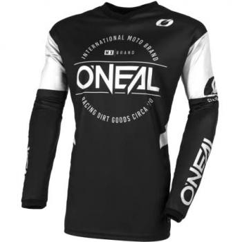 Maillot de motocross O'Neal Element Brand V.23 Noir Blanc taille M