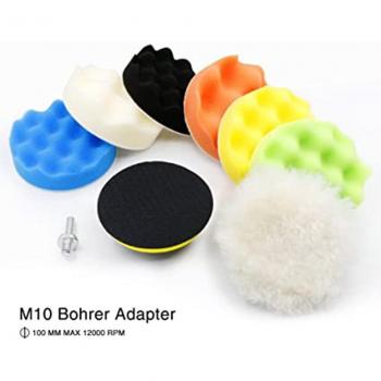 7/6/5 Inch Waxing and Buffing Pads with M10 Thread